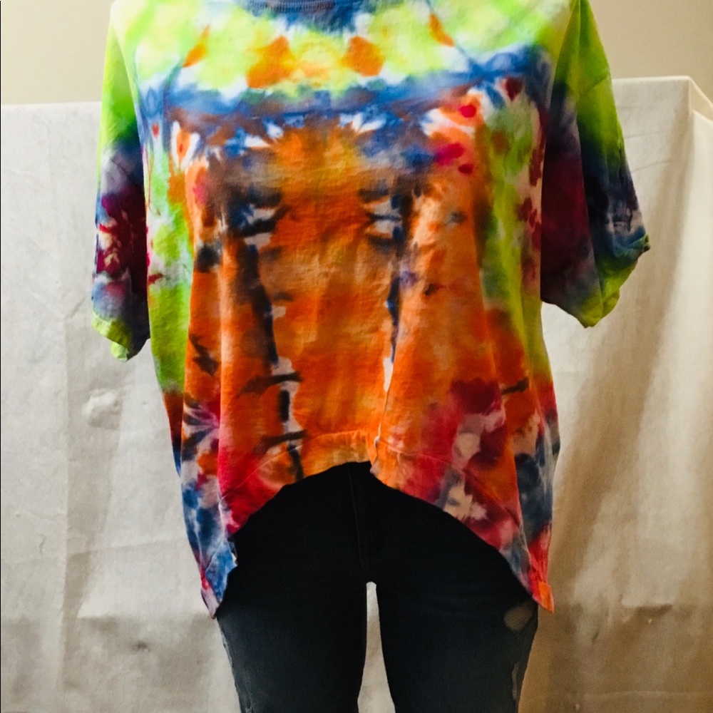 Hand dye High low Tee Shirt